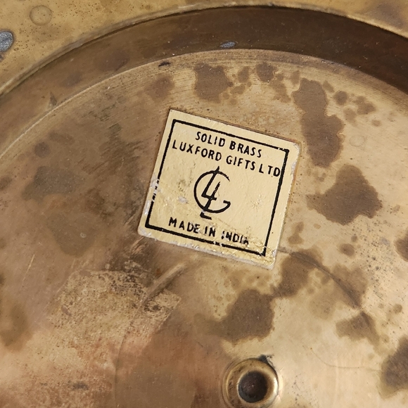 Vintage Cloisonne Enamel Brass Bowl Flying Birds Eclectic Home Decor Boho 90s - Picture 6 of 7